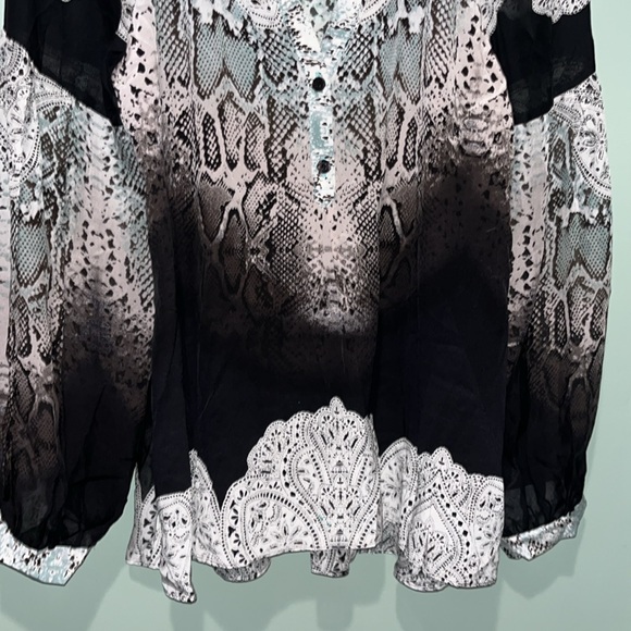 Hale Bob Silk Blouse Size Large - Picture 3 of 8